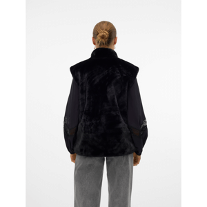 Vero Moda Sonja Poppy Faux Fur Waistcoat